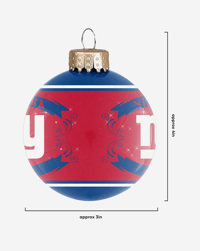 New York Giants 2 Pack Ball Ornament Set FOCO - FOCO.com