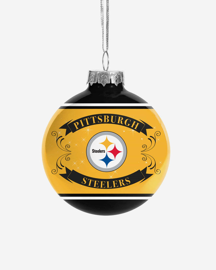 Pittsburgh Steelers 2 Pack Ball Ornament Set FOCO - FOCO.com