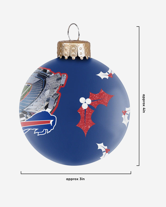 Buffalo Bills Stadium Print Glass Ball Ornament FOCO - FOCO.com