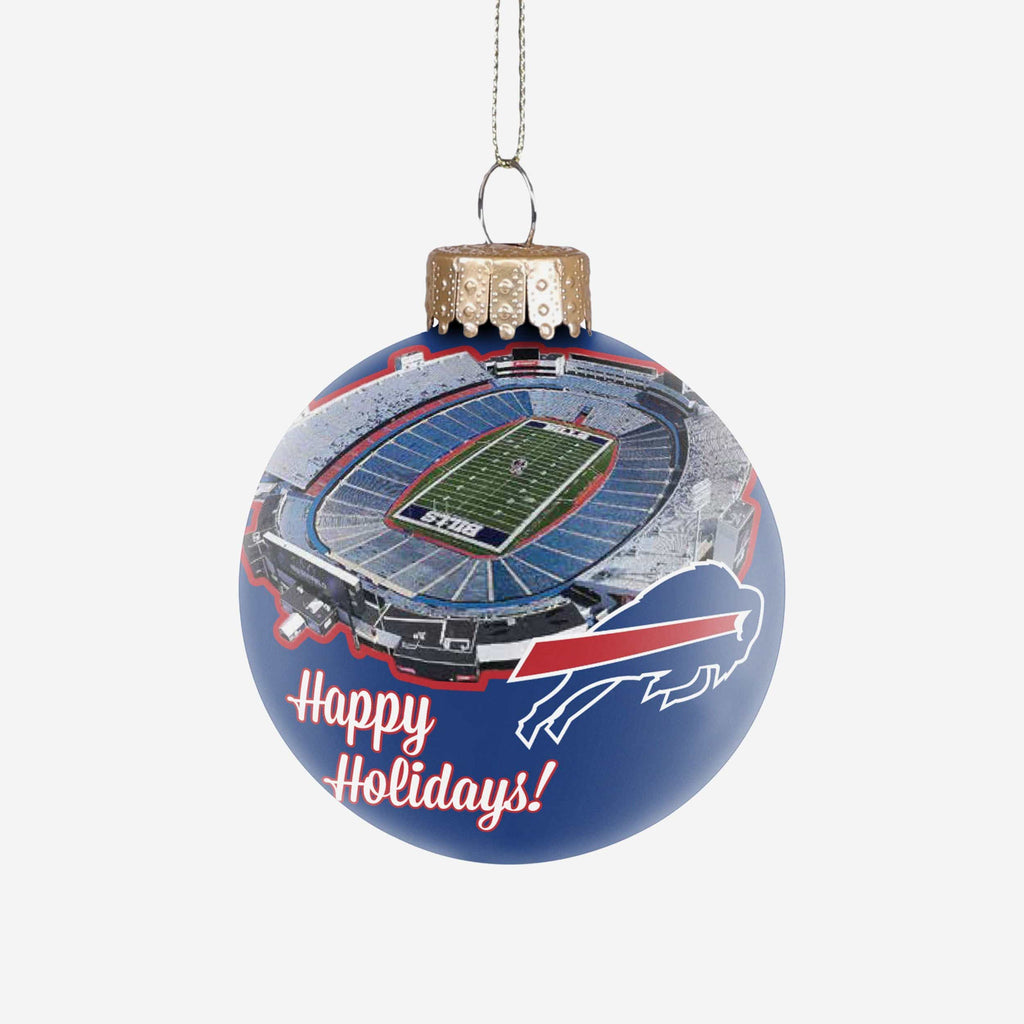 Buffalo Bills Stadium Print Glass Ball Ornament FOCO - FOCO.com