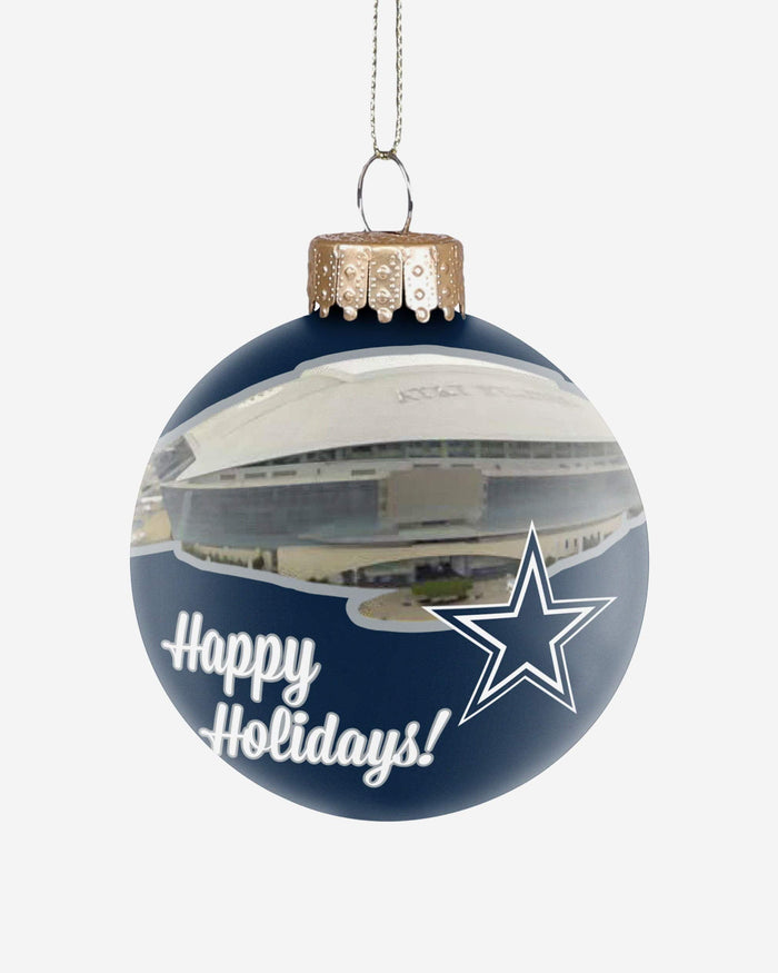Dallas Cowboys Stadium Print Glass Ball Ornament FOCO - FOCO.com