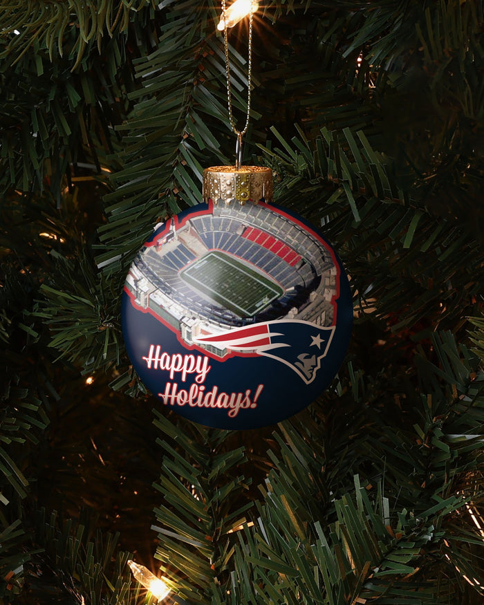 New England Patriots Stadium Print Glass Ball Ornament FOCO - FOCO.com