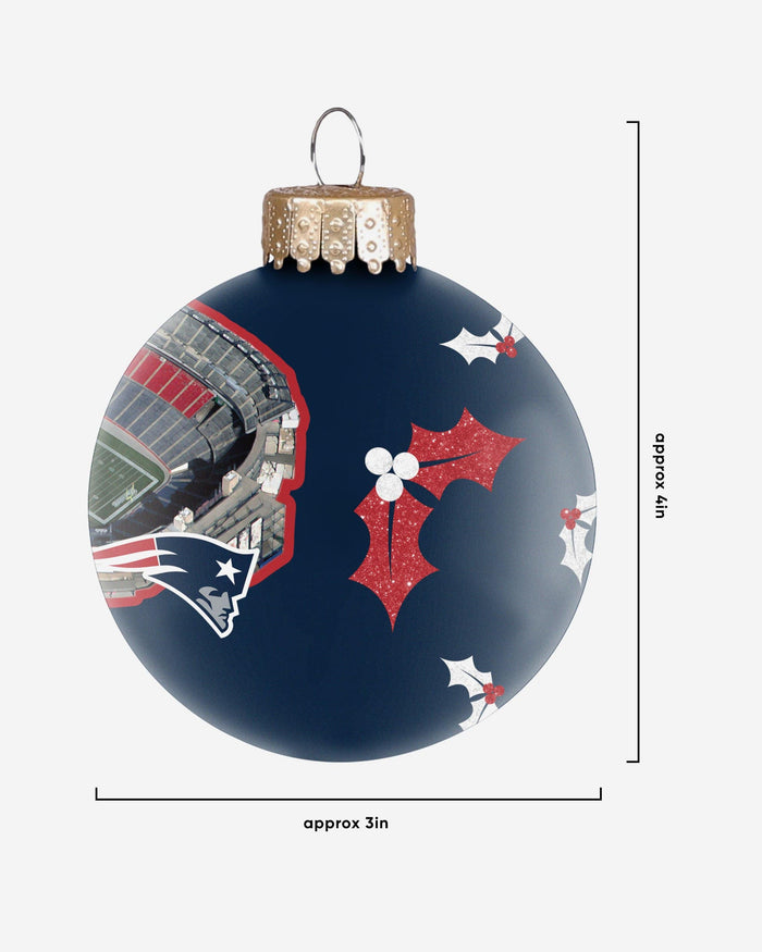 New England Patriots Stadium Print Glass Ball Ornament FOCO - FOCO.com