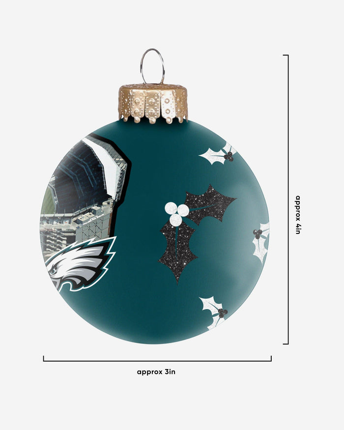 Philadelphia Eagles Stadium Print Glass Ball Ornament FOCO - FOCO.com