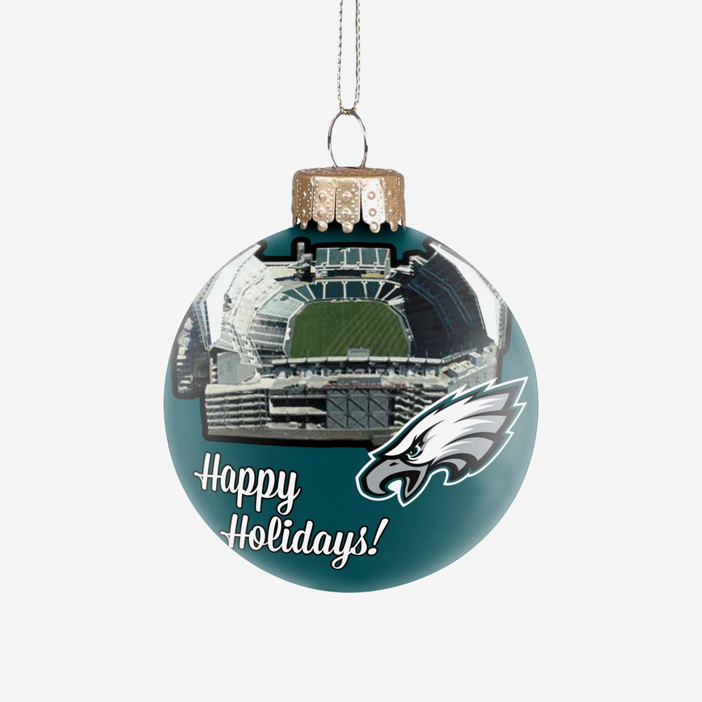 Philadelphia Eagles Stadium Print Glass Ball Ornament FOCO - FOCO.com