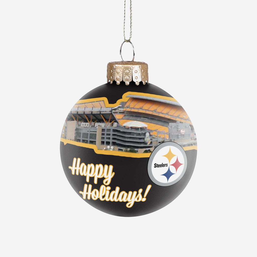 Pittsburgh Steelers Stadium Print Glass Ball Ornament FOCO - FOCO.com