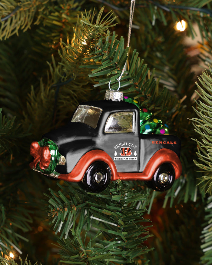 Cincinnati Bengals Blown Glass Truck Ornament FOCO - FOCO.com