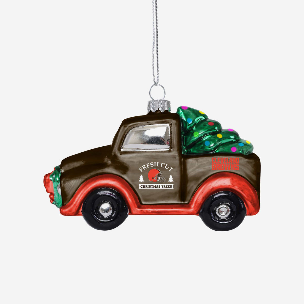 Cleveland Browns Blown Glass Truck Ornament FOCO - FOCO.com