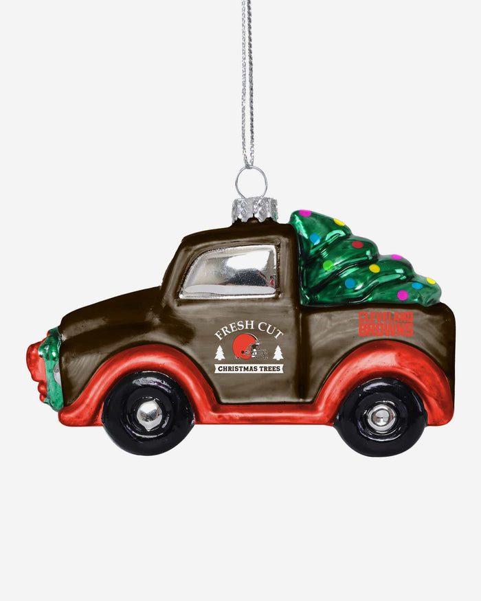 Cleveland Browns Blown Glass Truck Ornament FOCO - FOCO.com