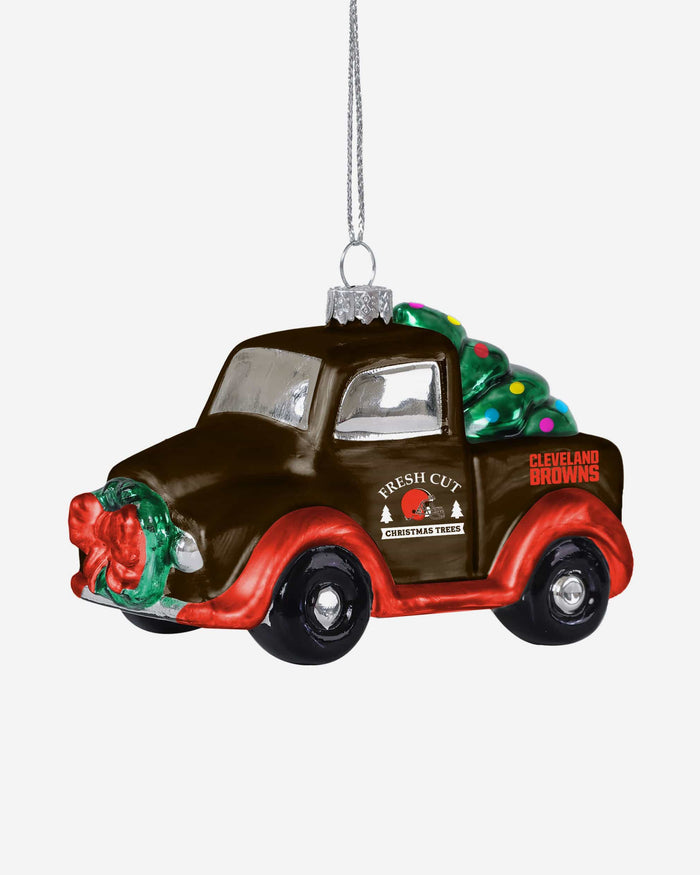 Cleveland Browns Blown Glass Truck Ornament FOCO - FOCO.com