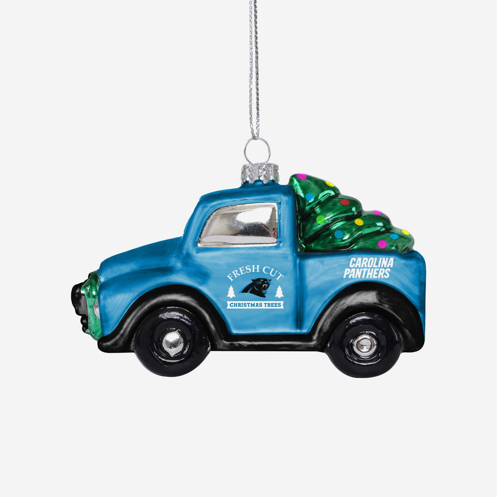 Carolina Panthers Blown Glass Truck Ornament FOCO - FOCO.com