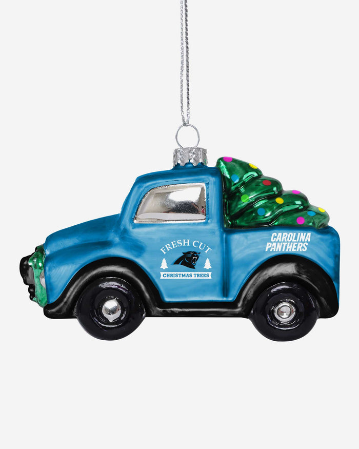 Carolina Panthers Blown Glass Truck Ornament FOCO - FOCO.com