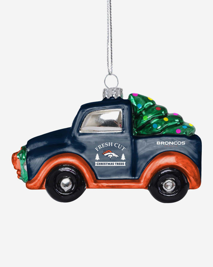 Denver Broncos Blown Glass Truck Ornament FOCO - FOCO.com