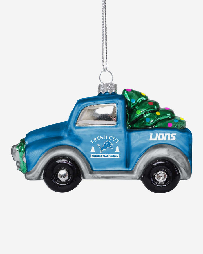 Detroit Lions Blown Glass Truck Ornament FOCO - FOCO.com