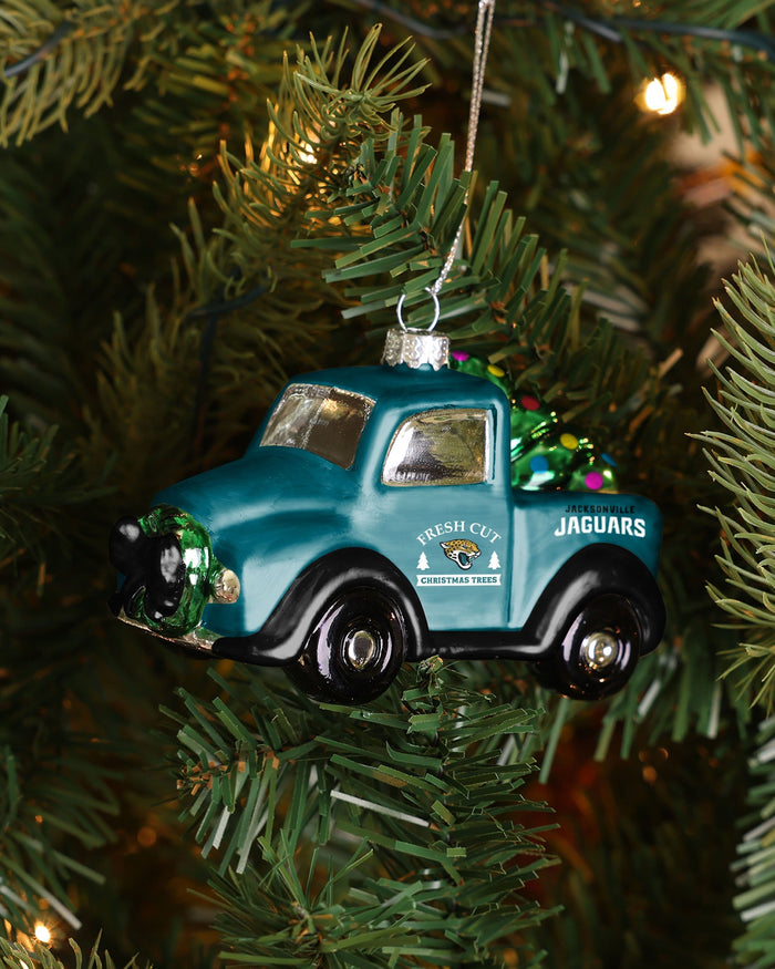 Jacksonville Jaguars Blown Glass Truck Ornament FOCO - FOCO.com