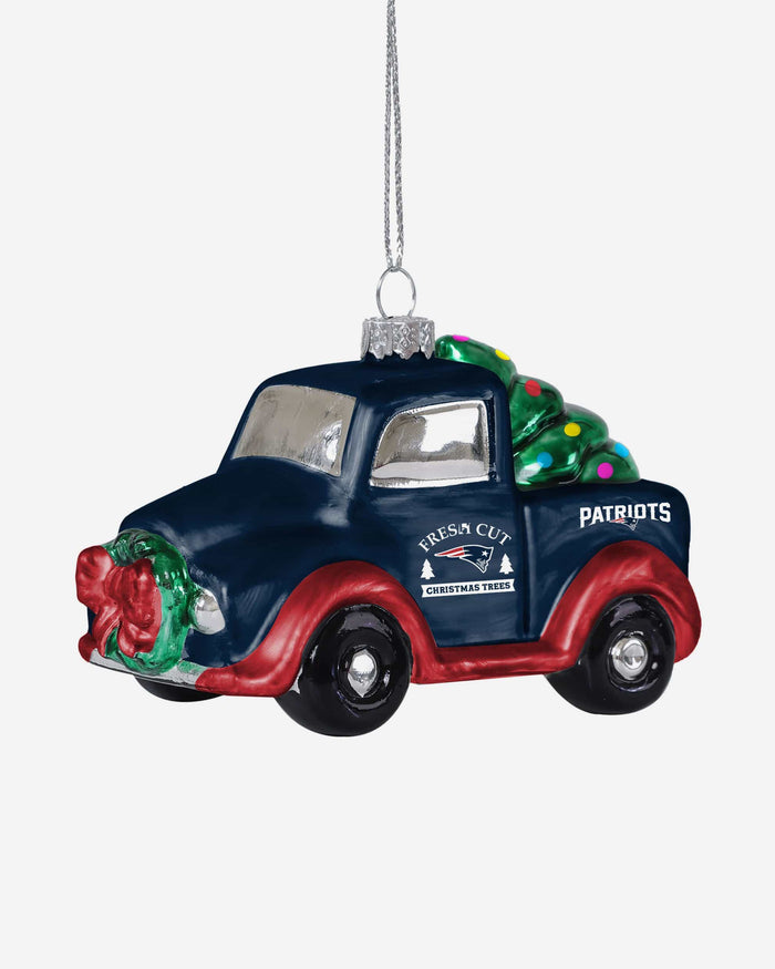 New England Patriots Blown Glass Truck Ornament FOCO - FOCO.com