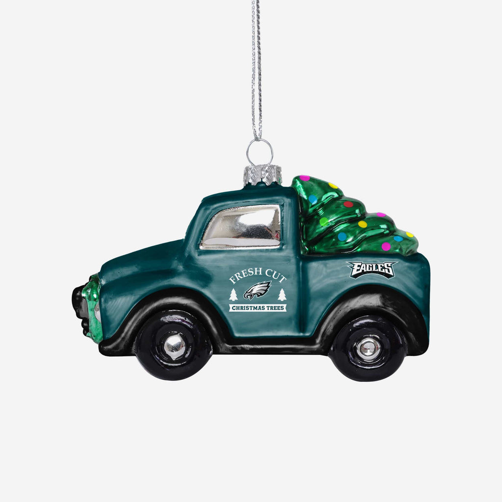 Philadelphia Eagles Blown Glass Truck Ornament FOCO - FOCO.com