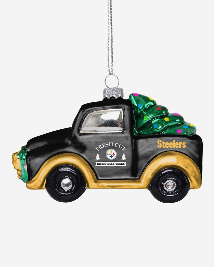 Pittsburgh Steelers Blown Glass Truck Ornament FOCO - FOCO.com