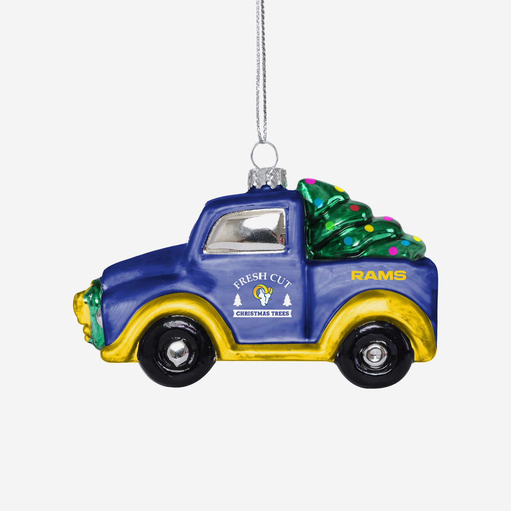 Los Angeles Rams Blown Glass Truck Ornament FOCO - FOCO.com