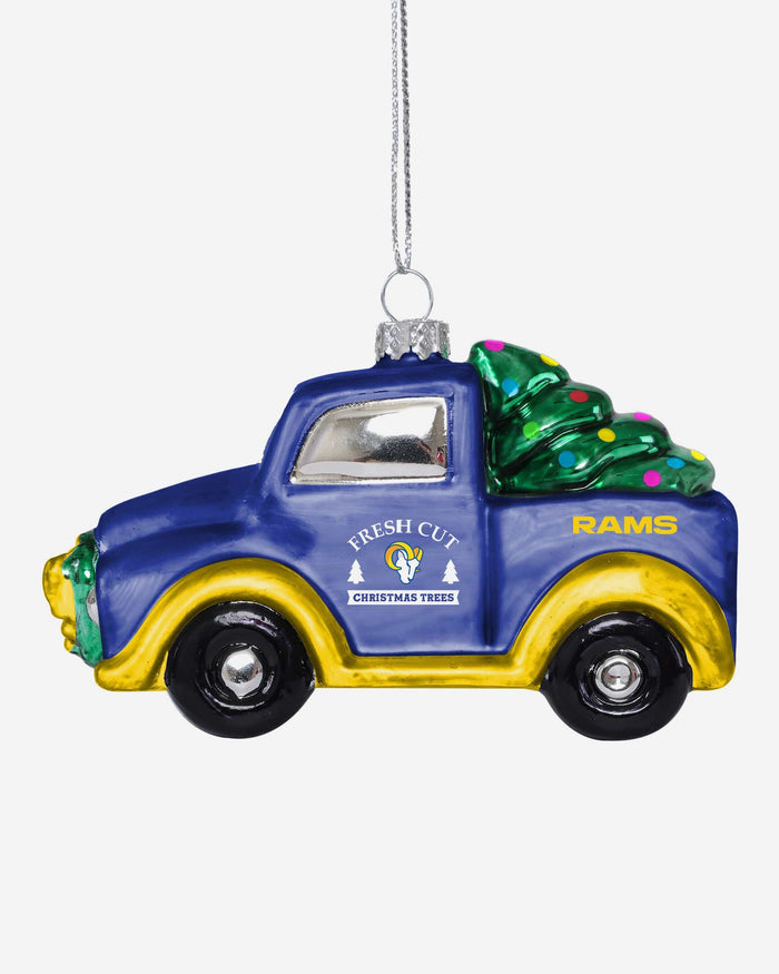 Los Angeles Rams Blown Glass Truck Ornament FOCO - FOCO.com