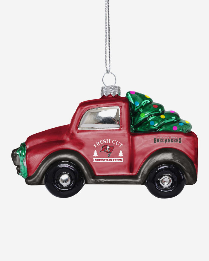 Tampa Bay Buccaneers Blown Glass Truck Ornament FOCO - FOCO.com