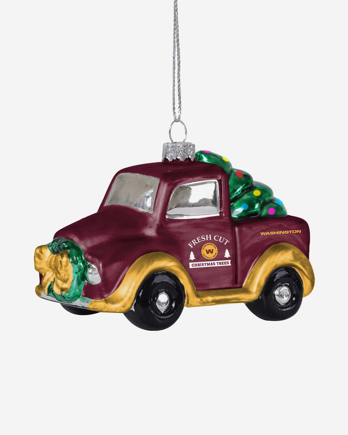 Washington Commanders Original Blown Glass Truck Ornament FOCO - FOCO.com