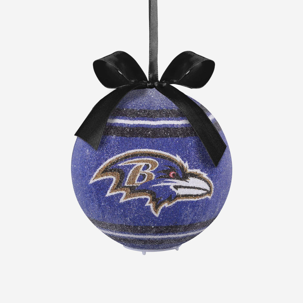 Baltimore Ravens LED Shatterproof Ball Ornament FOCO - FOCO.com