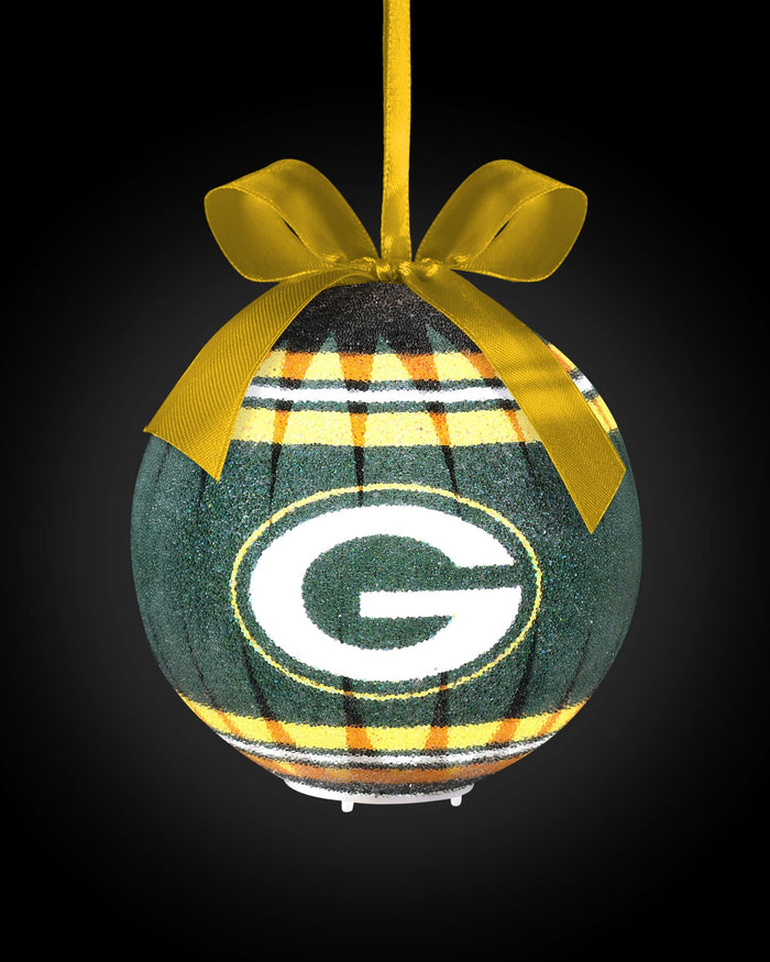 Green Bay Packers LED Shatterproof Ball Ornament FOCO - FOCO.com