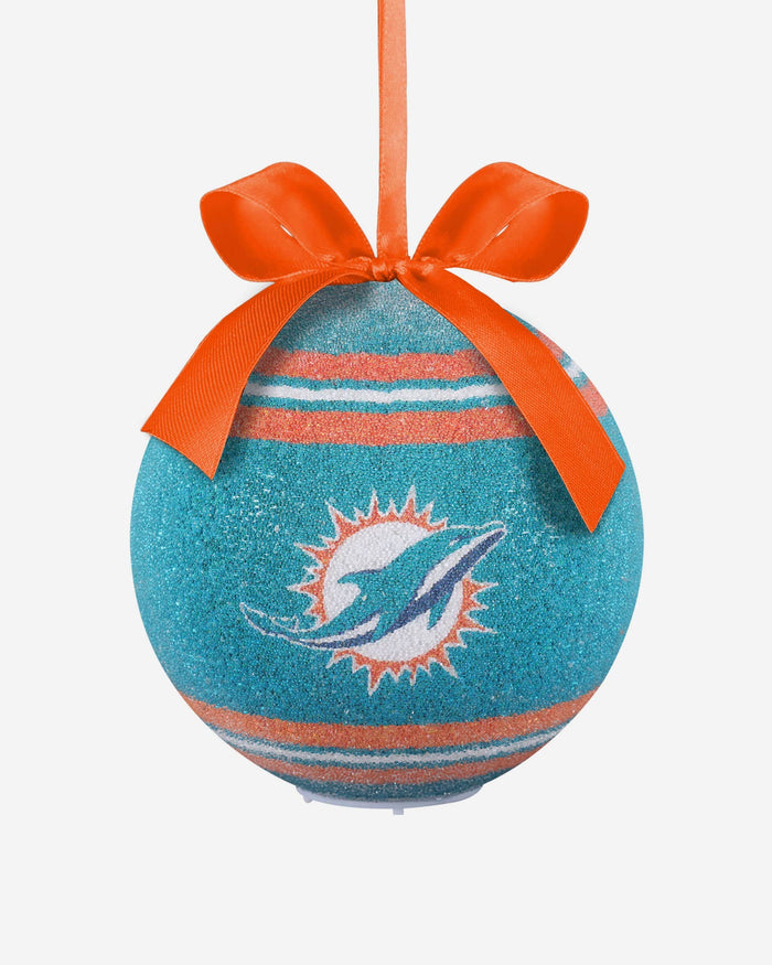 Miami Dolphins LED Shatterproof Ball Ornament FOCO - FOCO.com