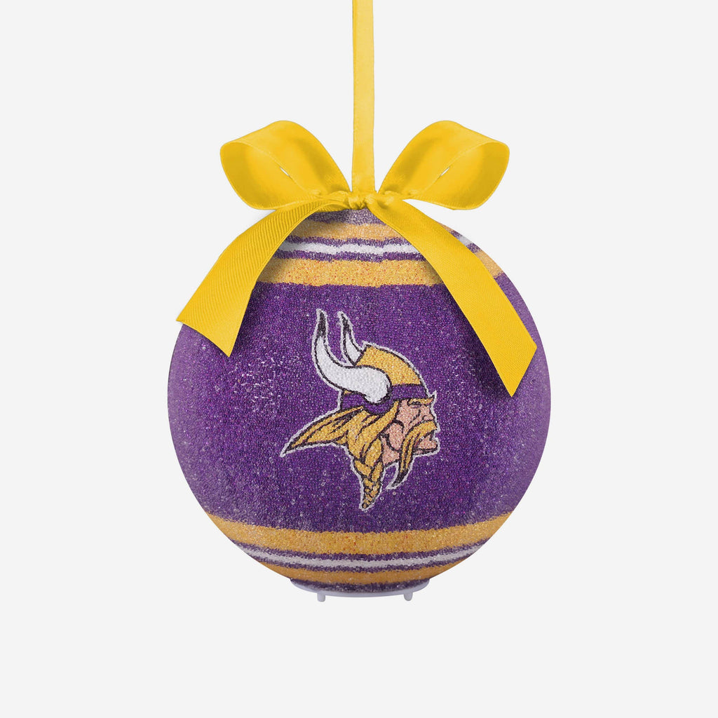 Minnesota Vikings LED Shatterproof Ball Ornament FOCO - FOCO.com