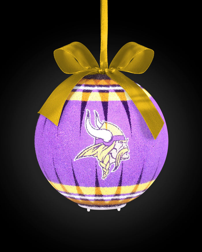 Minnesota Vikings LED Shatterproof Ball Ornament FOCO - FOCO.com