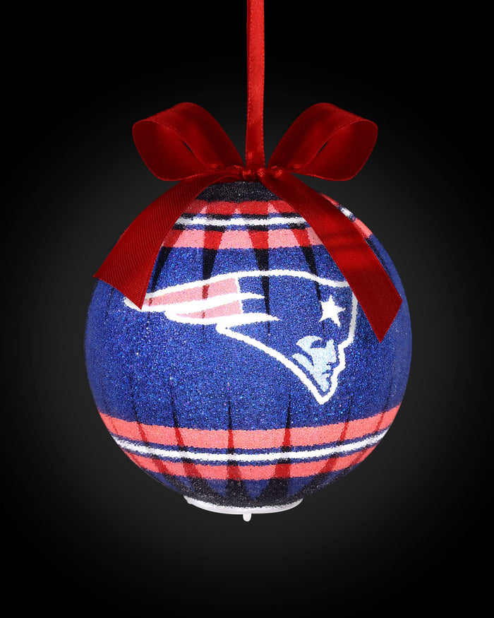 New England Patriots LED Shatterproof Ball Ornament FOCO - FOCO.com