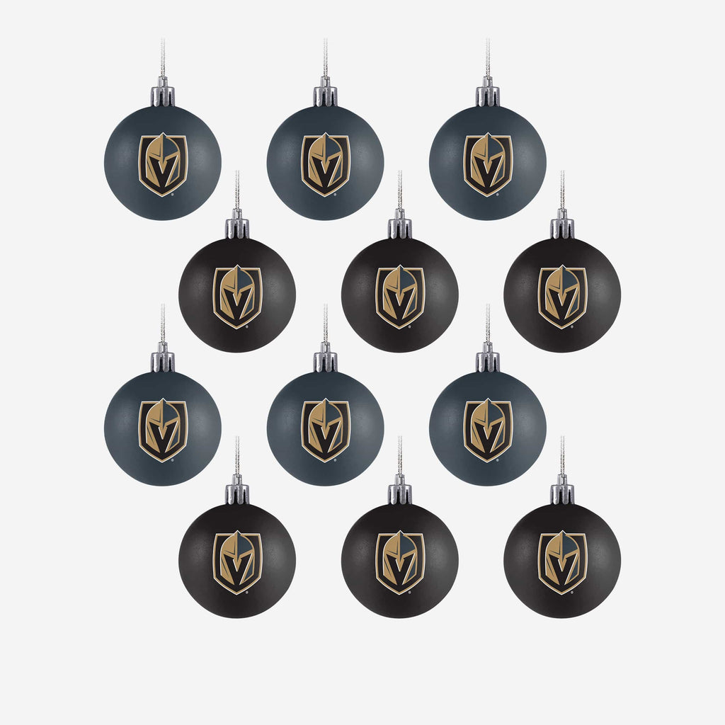 Vegas Golden Knights 12 Pack Ball Ornament Set FOCO - FOCO.com