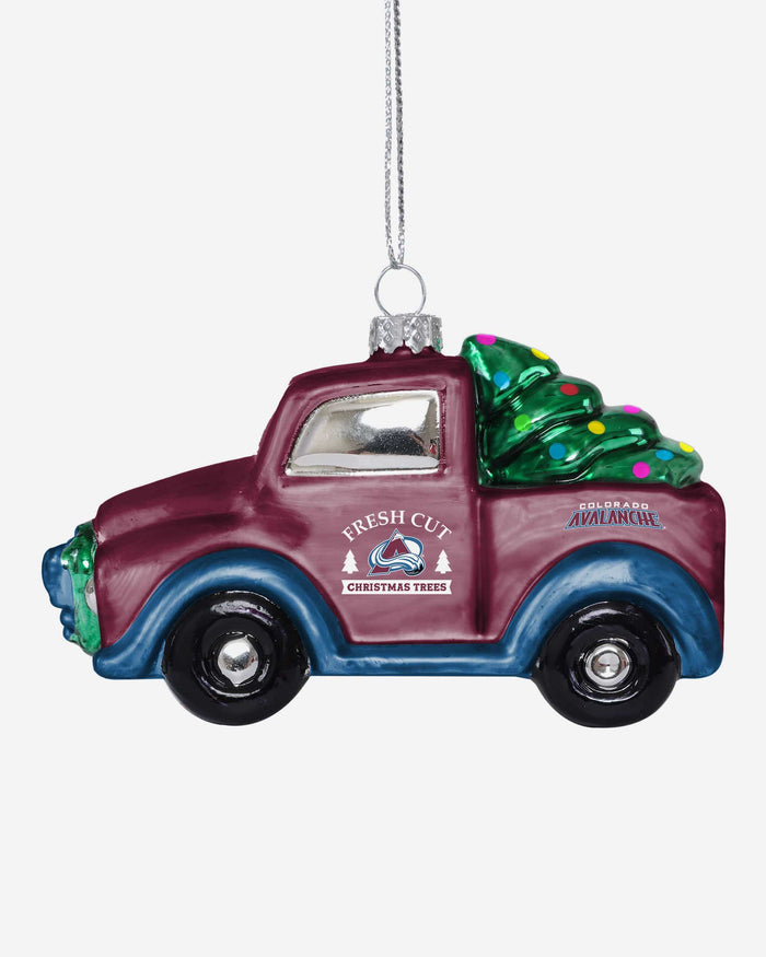 Colorado Avalanche Blown Glass Truck Ornament FOCO - FOCO.com