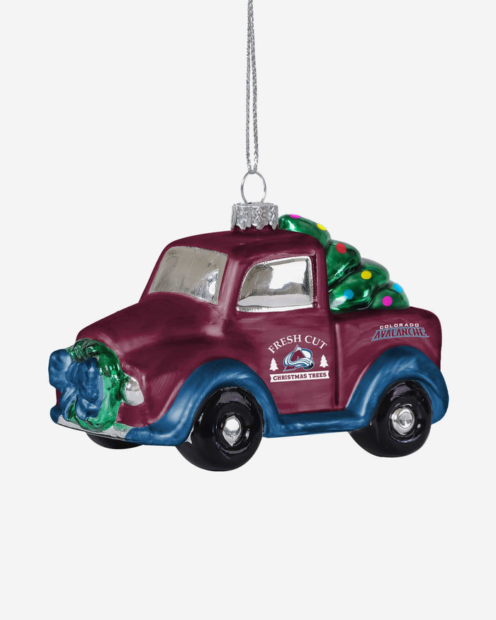 Colorado Avalanche Blown Glass Truck Ornament FOCO - FOCO.com