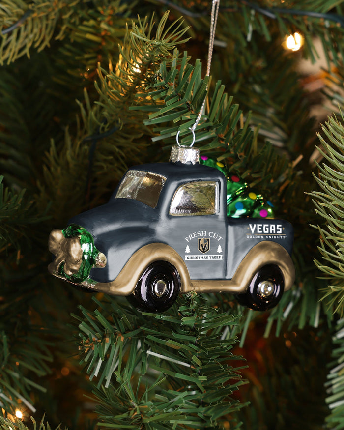 Vegas Golden Knights Blown Glass Truck Ornament FOCO - FOCO.com