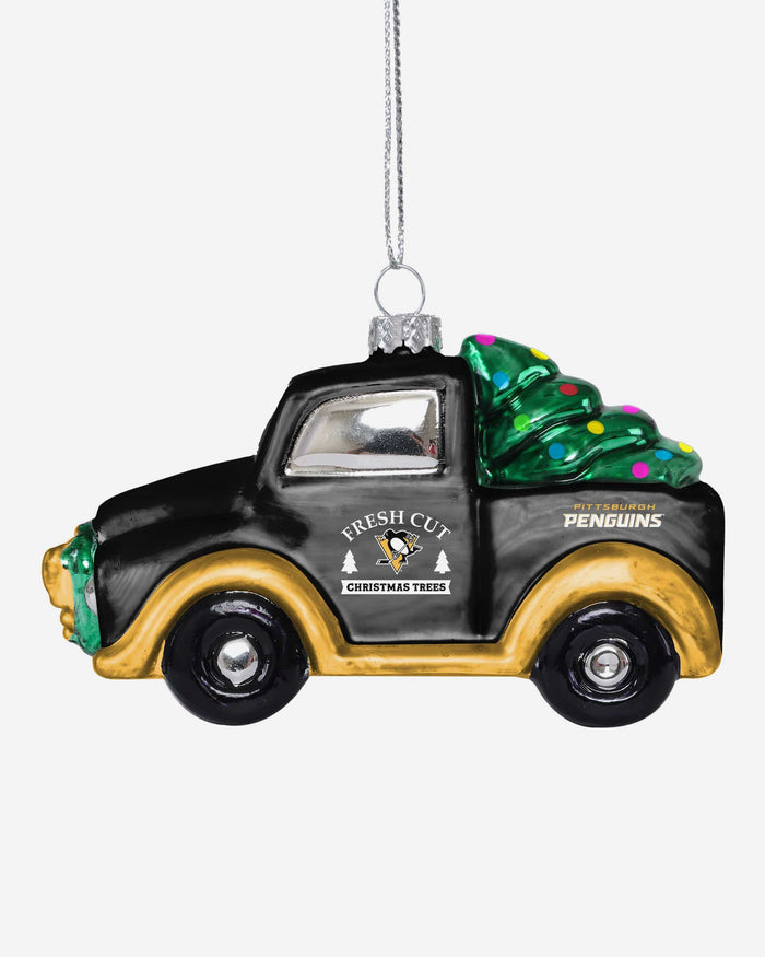 Pittsburgh Penguins Blown Glass Truck Ornament FOCO - FOCO.com
