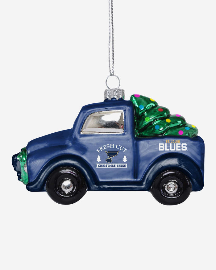 St Louis Blues Blown Glass Truck Ornament FOCO - FOCO.com