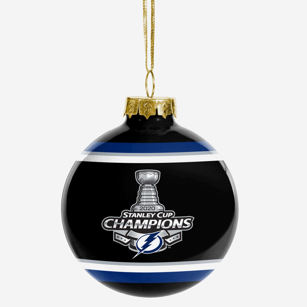 Tampa Bay Lightning 2020 Stanley Cup Champions Glass Ball Ornament FOCO - FOCO.com