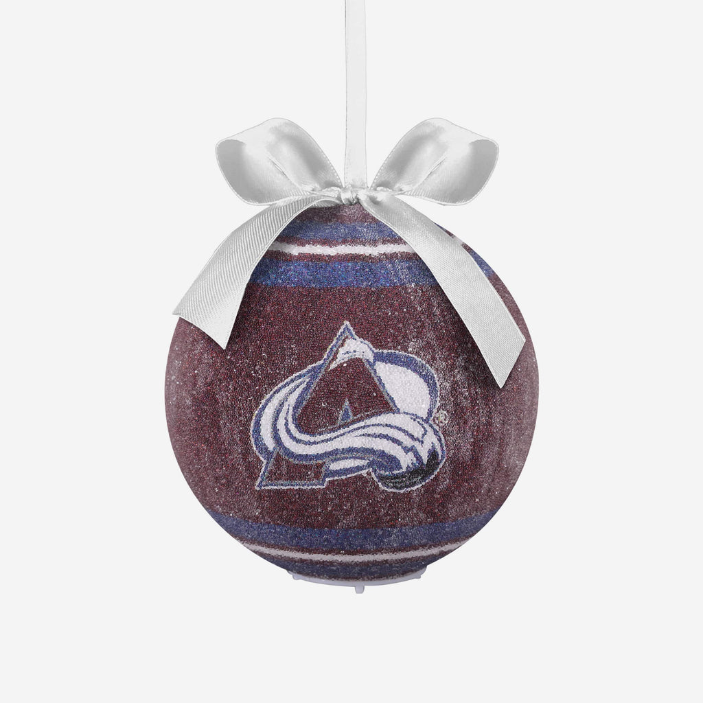 Colorado Avalanche LED Shatterproof Ball Ornament FOCO - FOCO.com