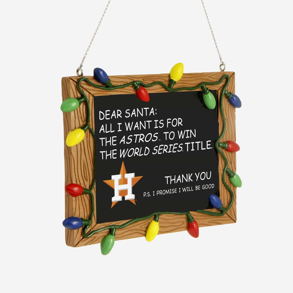 Houston Astros Resin Chalkboard Sign Ornament FOCO - FOCO.com