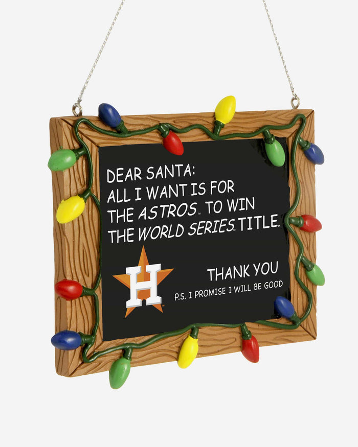 Houston Astros Resin Chalkboard Sign Ornament FOCO - FOCO.com