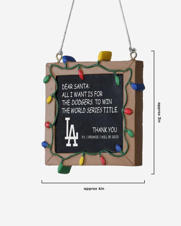 Los Angeles Dodgers Chalkboard Sign Ornament FOCO - FOCO.com