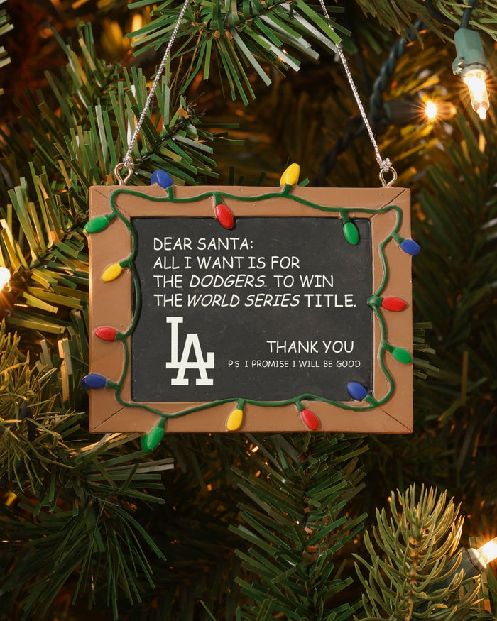 Los Angeles Dodgers Chalkboard Sign Ornament FOCO - FOCO.com