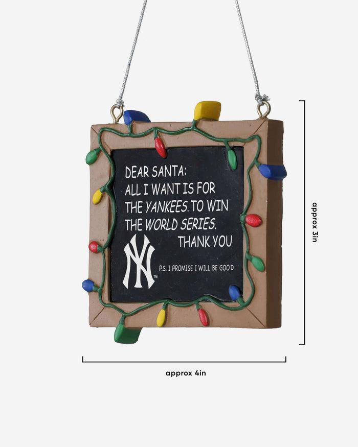 New York Yankees Resin Chalkboard Sign Ornament FOCO - FOCO.com