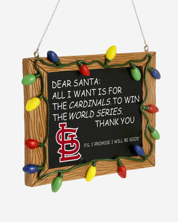 St Louis Cardinals Resin Chalkboard Sign Ornament FOCO - FOCO.com