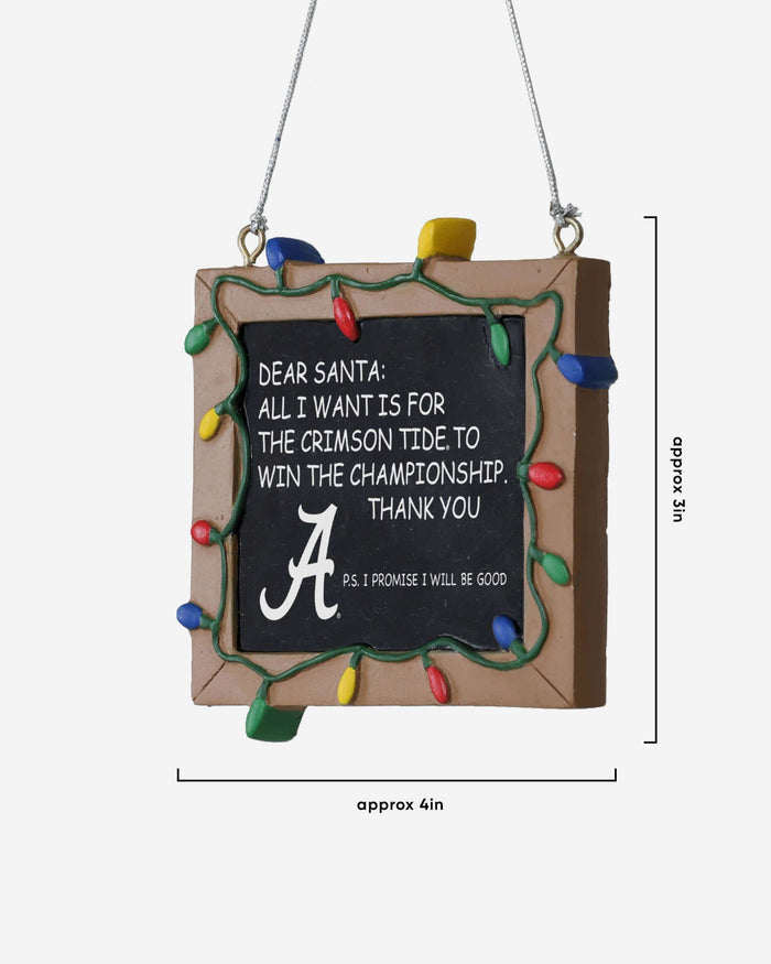 Alabama Crimson Tide Chalkboard Sign Ornament FOCO - FOCO.com