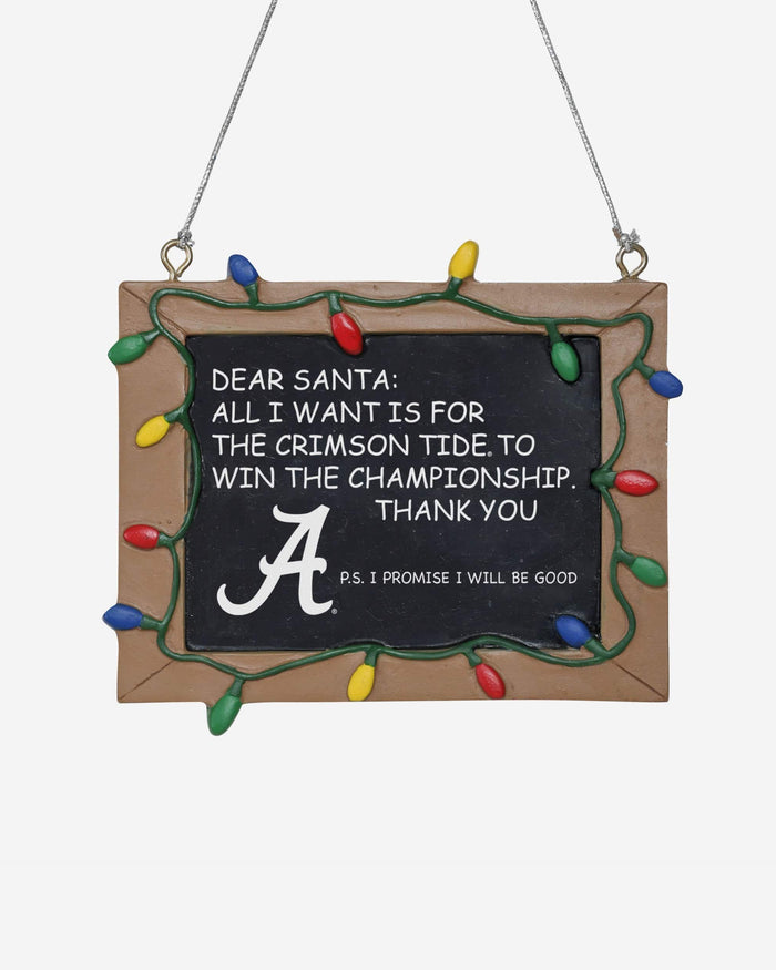 Alabama Crimson Tide Chalkboard Sign Ornament FOCO - FOCO.com