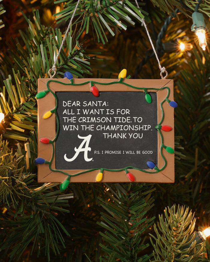 Alabama Crimson Tide Chalkboard Sign Ornament FOCO - FOCO.com