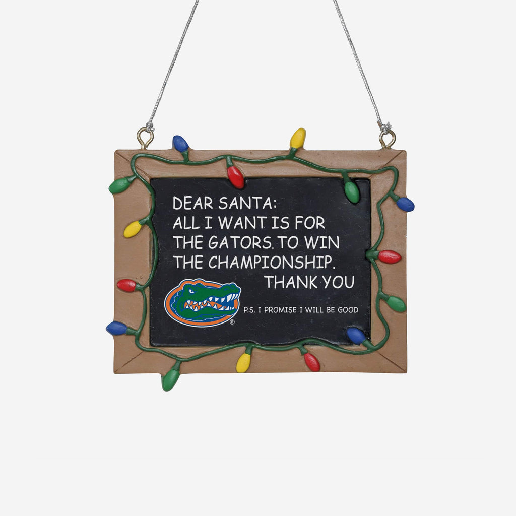 Florida Gators Resin Chalkboard Sign Ornament FOCO - FOCO.com